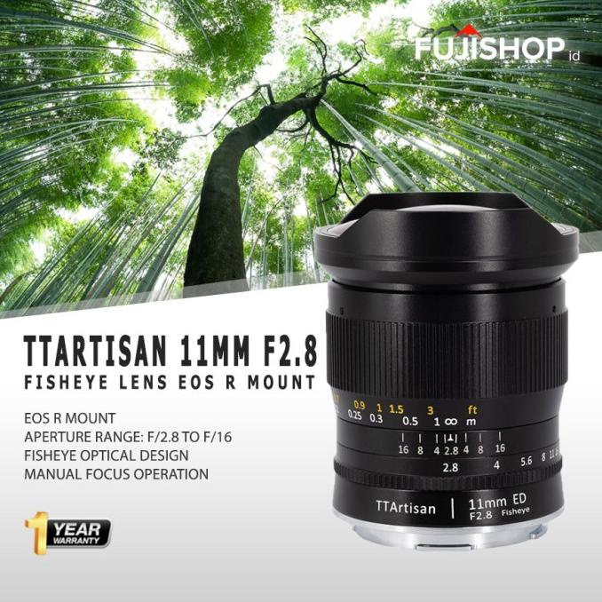 TERBARU TTArtisan 11mm f2.8 for Canon EOS R Fisheye Lens Garansi Resmi Ready Stok