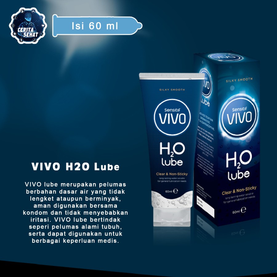 VIVO H2O LUBE Pelumas Lubricant Kondom / LUBE Strawberry 60 gr