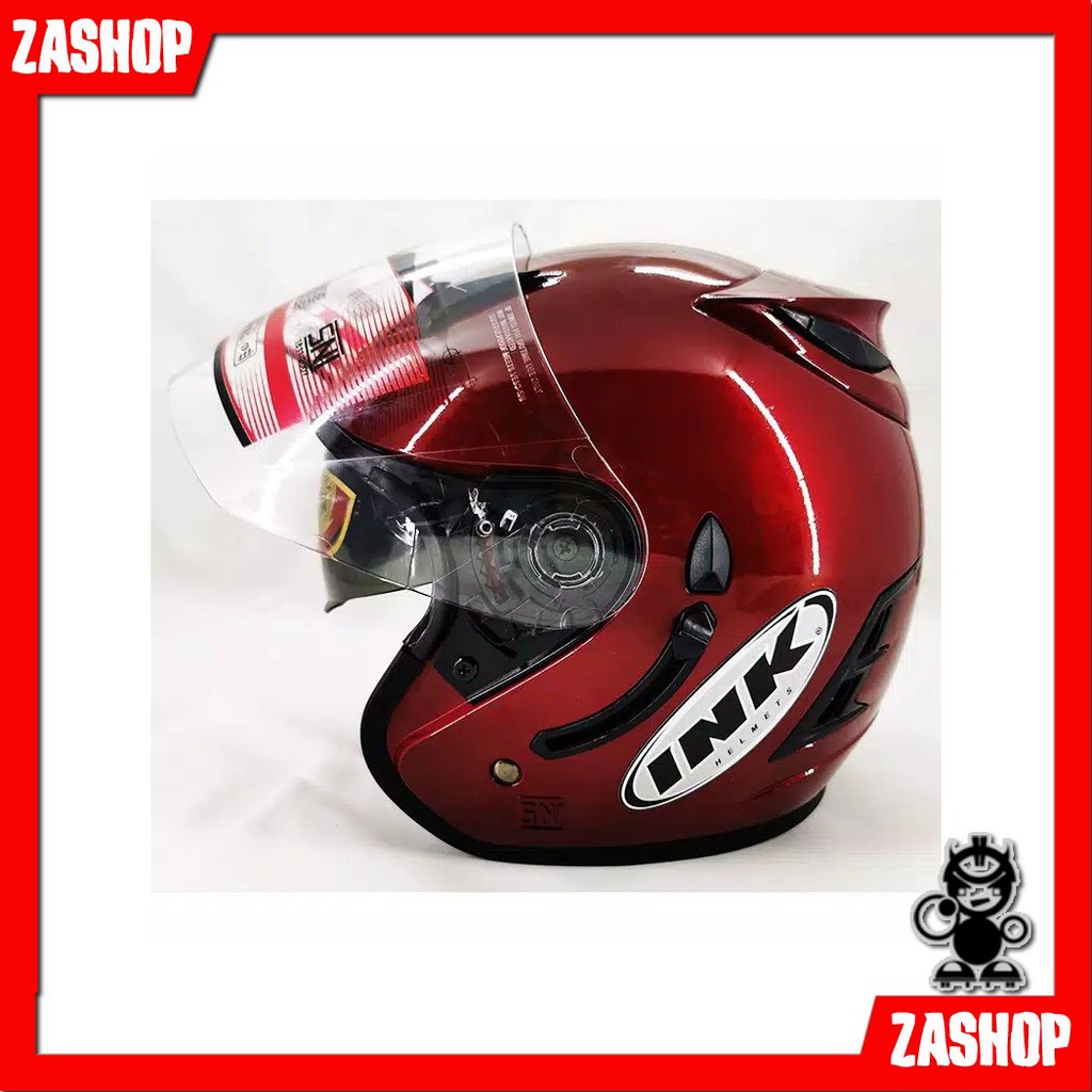 Hot Sale HELM DOUBLE VISOR INK CENTRO DOUBLE VISOR 2 KACA REPLIKA MAROON