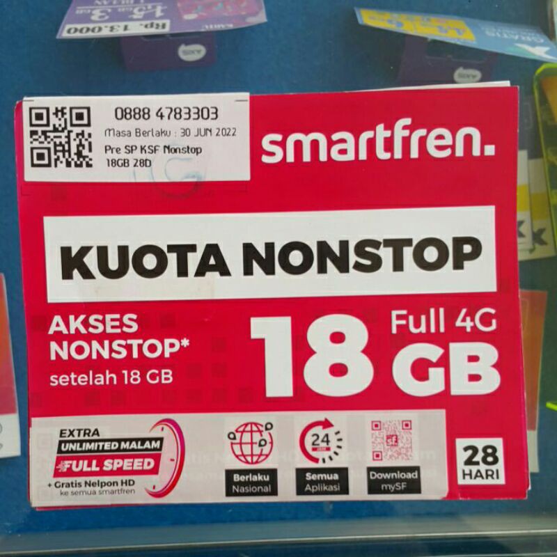 smartfren 18GB kuota nonstop