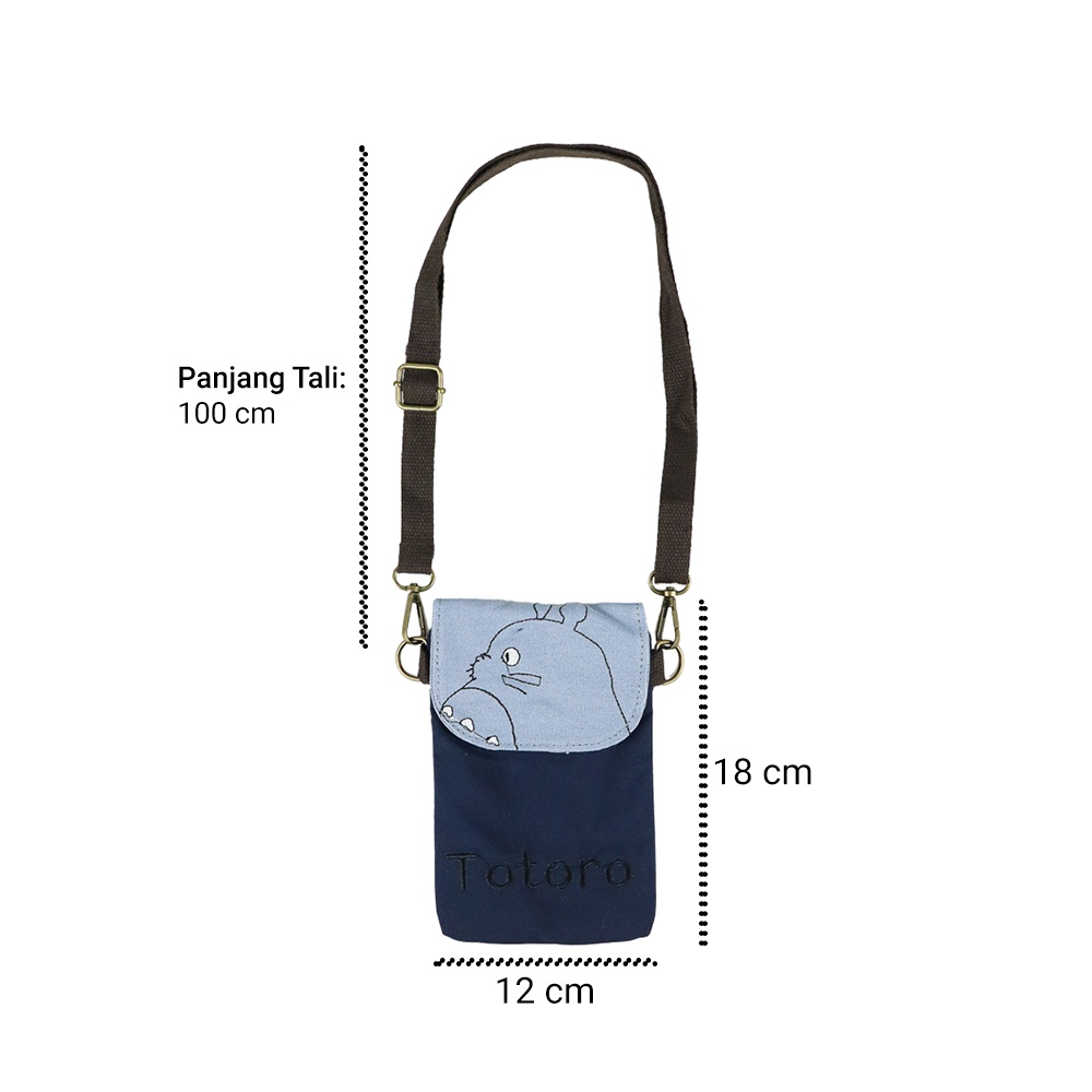 Tas Selempang Model Totoro - 8818 - Blue