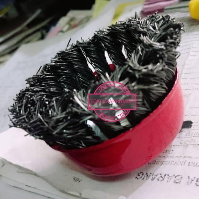 KEPANG - Sikat Kawat Mangkok KEPANG Gerinda / TWISTED Wire Cup Brush Wheel - KING 3&quot;