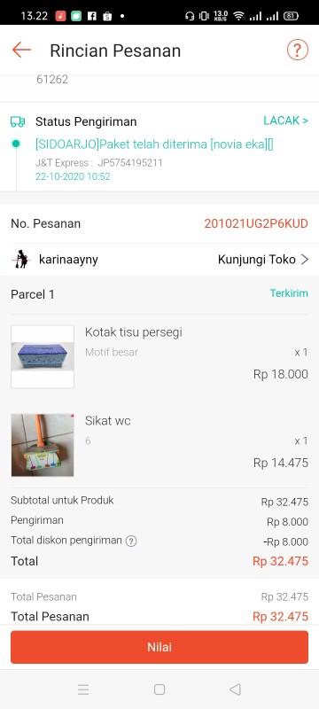 Kotak Tisu Persegi