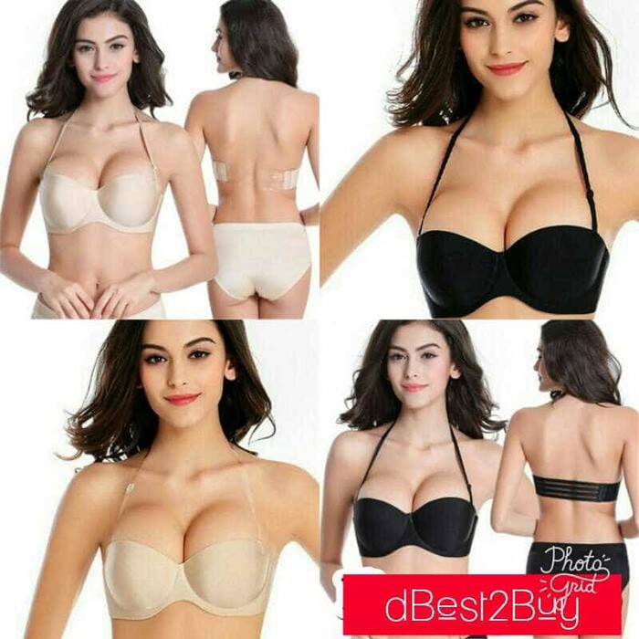 Seamless Bra 219 Push Up Double Strap Tali Transparan Depan n Belakang