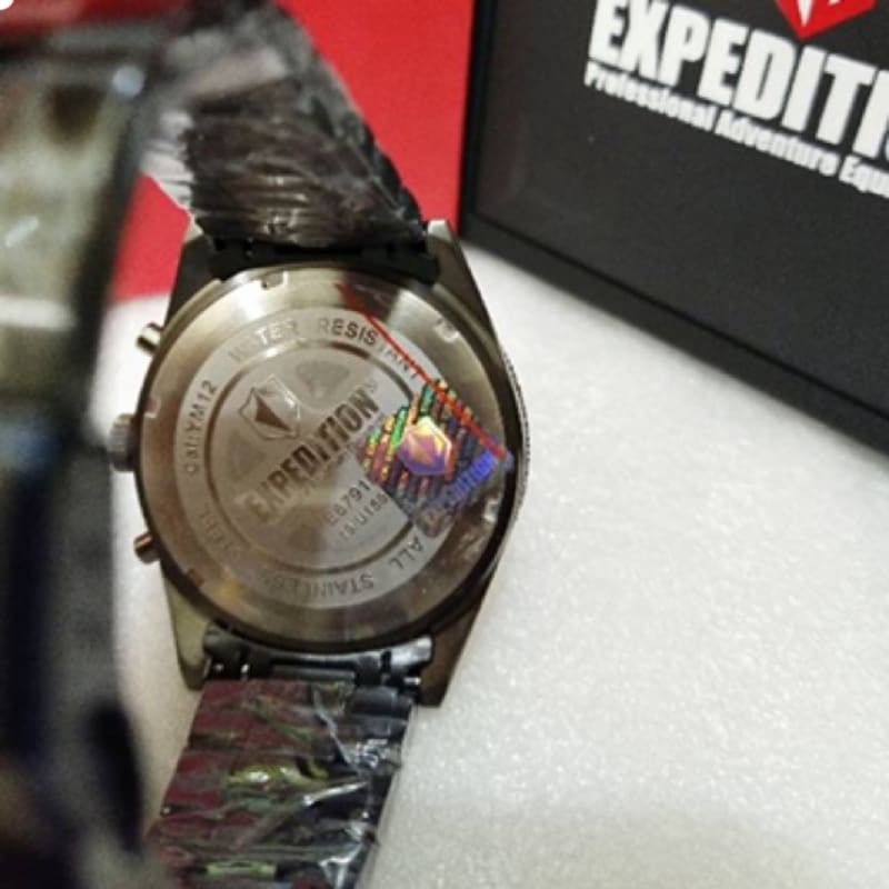 JAM TANGAN PRIA EXPEDITION E 6791 BLACK ROSEGOLD ORIGINAL