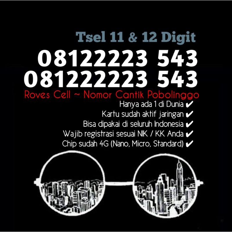 NOMOR CANTIK SIMPATI SERI COUPLE PASANGAN 11DIGIT KWARTET PANCA 2222 22222 KOPEL COPEL 11 DIGIT