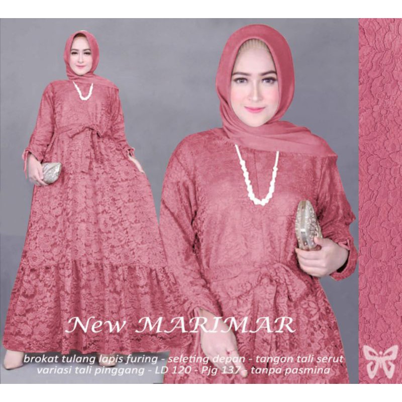 ELDE 5 - Marimar Maxi brukat TULANG JUMBO DRESS SIZE XXXL 5XL lapis furing busui tangan serut