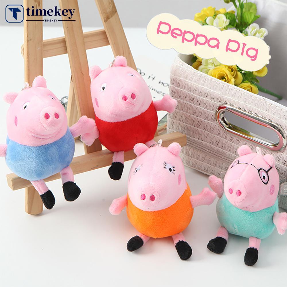 Timekey Gantungan Kuncitas Ransel Desain Peppa Pig 10cm Untuk Hadiah L3W2