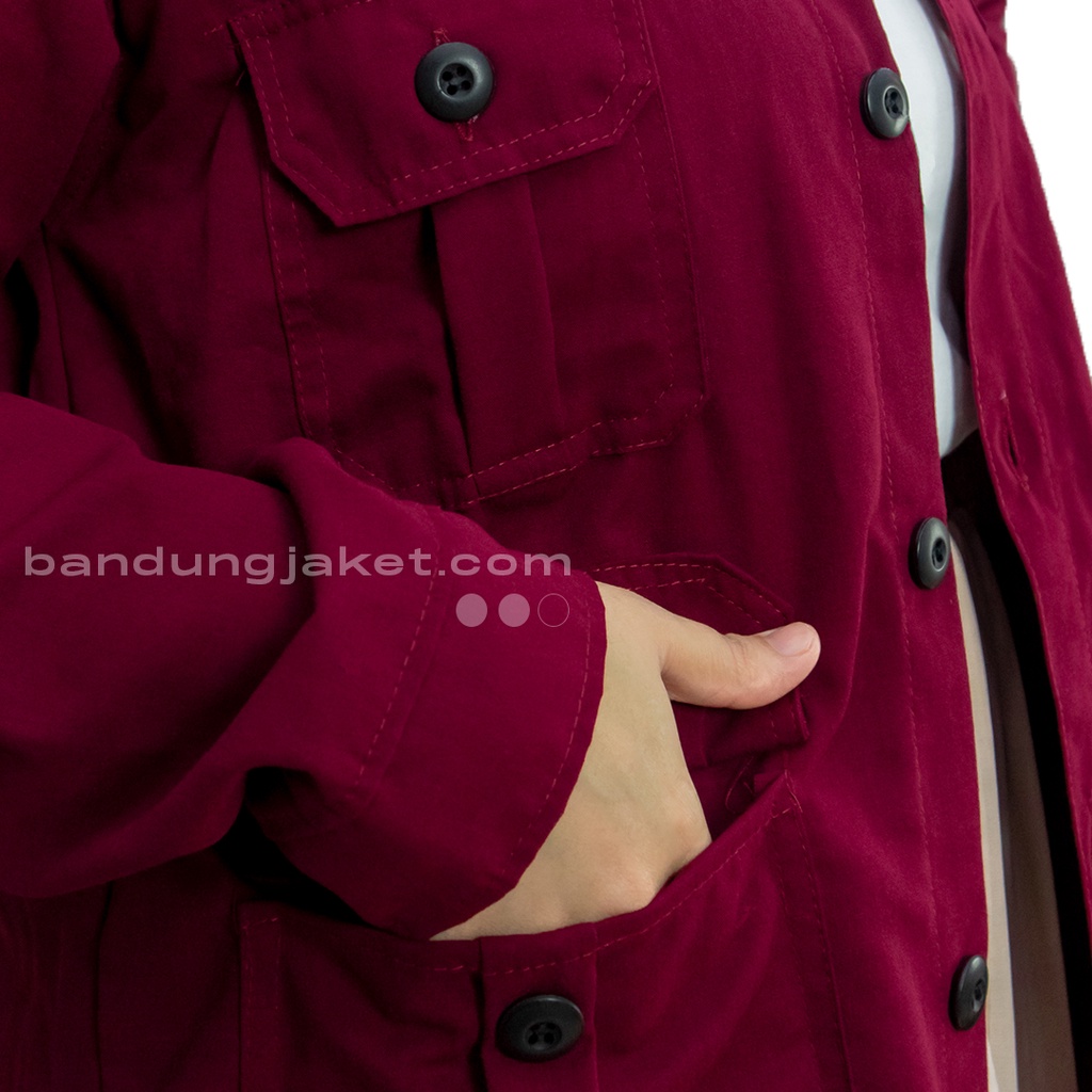 ADAM JAKET MARUN || JAKET SEMI PARKA || JAKET PRIA DAN WANITA MASA KINI