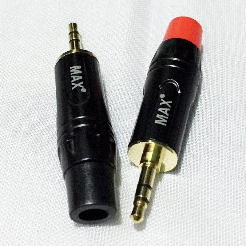 JACK MINI STEREO 3.5 MM GOLD METAL HITAM MINI JACK MIC KS3P STEREO 3,5MM PLUG