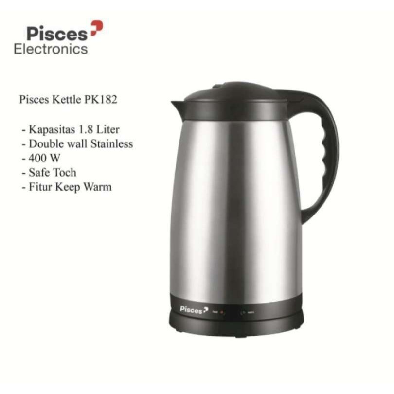 Kettle Listrik Pisces PK 182 1,8 Liter Stainless