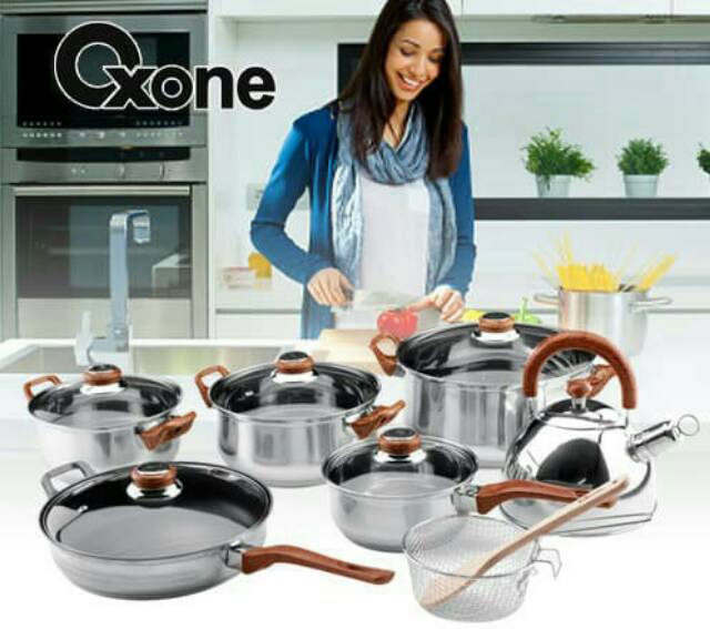 Panci set OXONE 12 + 2 eco cookware ox 933 steinless stell original