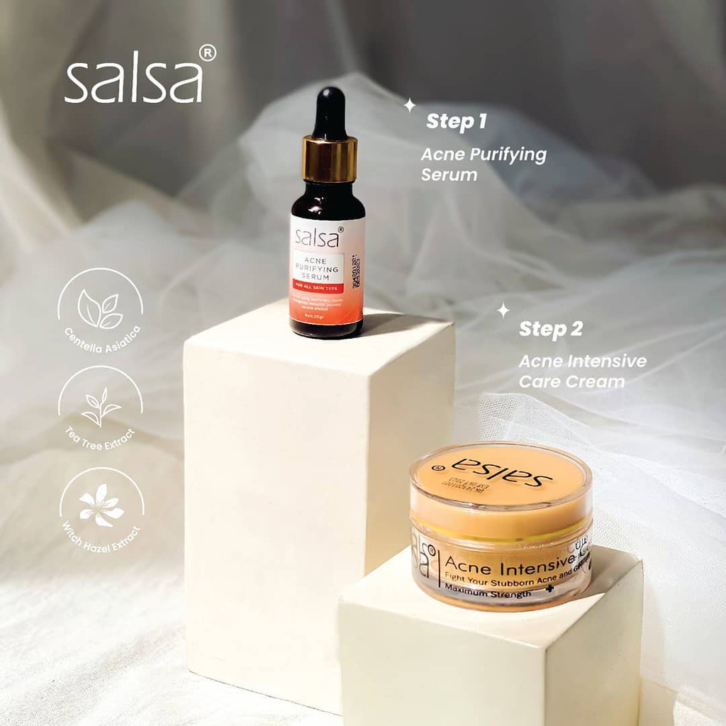 SALSA Skincare Whitening / Acne Series / Acne Spot Cream - Salsa Perawatan Wajah Original BPOM