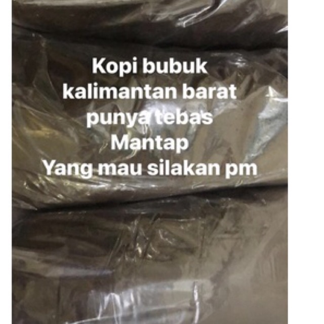 

kopifun/bubuk kopi hitam asli tebas sambas kalimantan barat