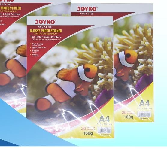 

➶ Joyko Glossy Photo Sticker A4 (kertas stiker A4) - 160 GSM ✽