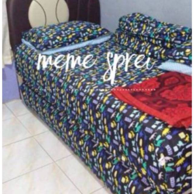 Sprei kasur dorong 2in1