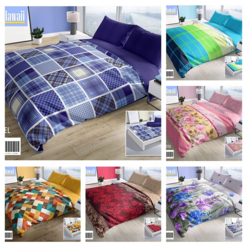 BEDCOVER HAWAII 180X200 FLANNEL, BREEZE, DELAROSA, RIO, ORCHID ,KAZAN