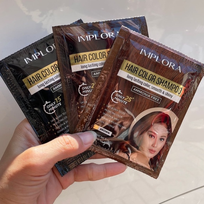 IMPLORA HAIR COLOR SHAMPOO 15ML | PEWARNA RAMBUT [SWEETSPACE]