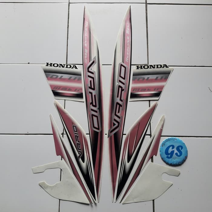 sticker striping motor vario 110 2008 putih-pink