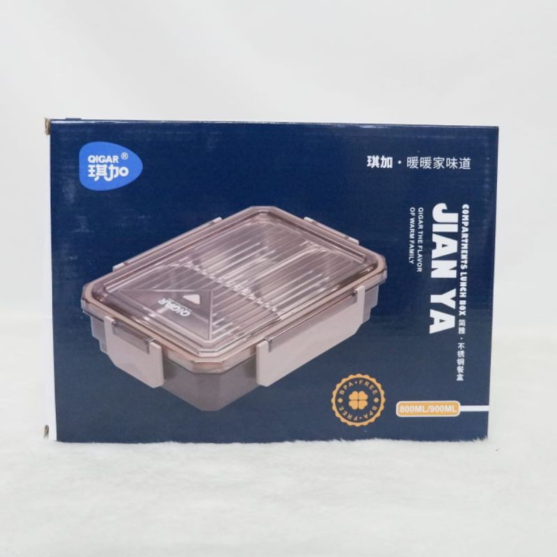 365 LUNCH BOX / Kotak Bekal / STAINLESS STEEL / Tempat Makan / Container / Lunch Box 1065