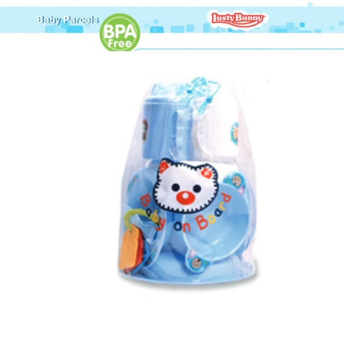 Promo !! LUSTY BUNNY PARCEL TEMPAT MAKAN BABY - Perlengkapan Makan Bayi Lusty Bunny - Baby Gift Set Parcel