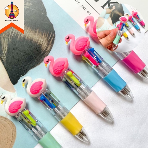 

Pen Flamingo 4 warna PULPEN BOLPEN TEN COLOR ALAT TULIS KANTOR LUCU KADO UNIK IMUT COD