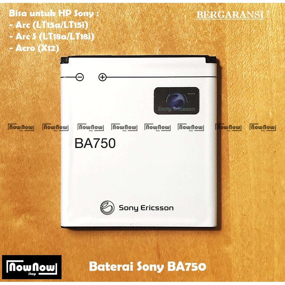 Baterai Sony Xperia Arc LT15a LT15i - Arc S LT18a LT18i - Acro X12 BA750 Original Batre Batrai HP