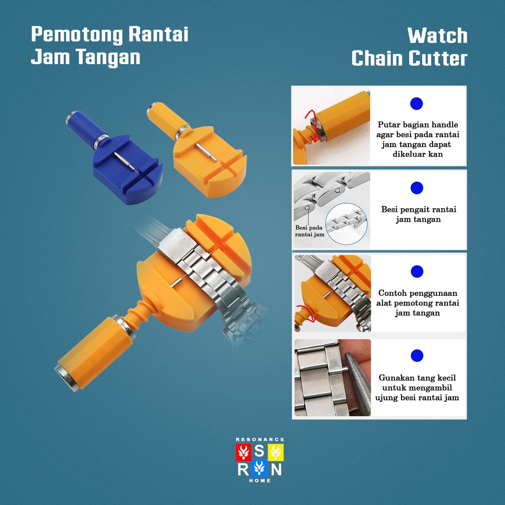 Alat Service Pemotong Rantai Tali / Strap Jam Tangan Pin Remover Kit Service Resonance Home