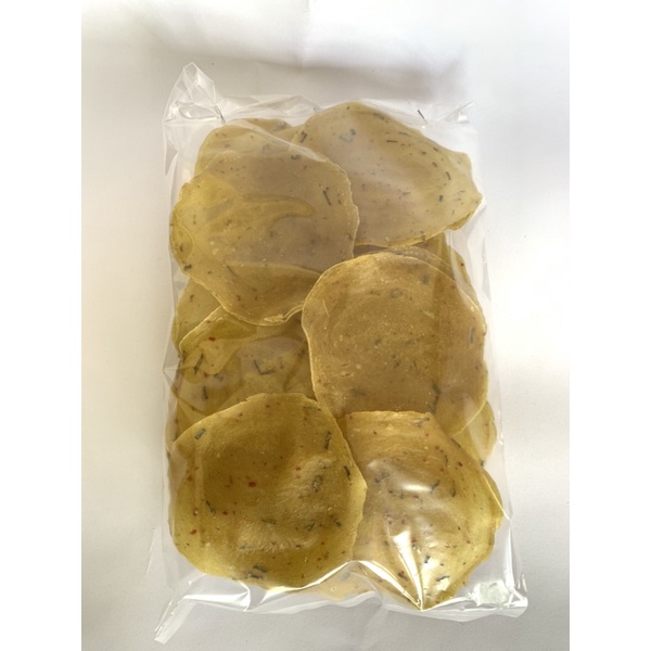 

kerupuk kentas pedes / 20 pcs perbungkus