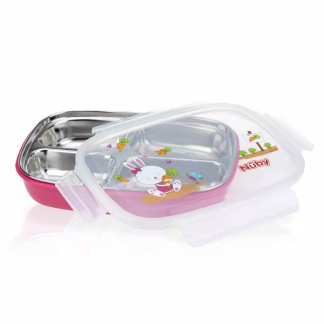 Nuby insulated stainless steel luncbox - kotak bekal anak | kotak makanan