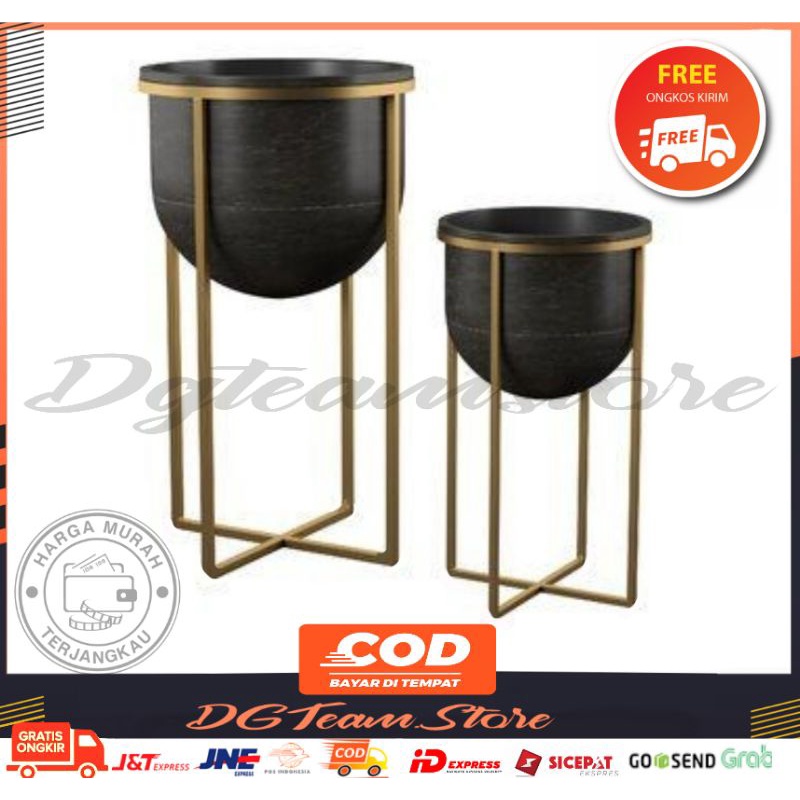 STANDING POT MINIMALIS kaki SILANG minimalis / STANDING POT BUNGA / tempat bunga/ RAK POT BUNGA BESI
