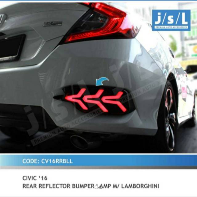 LED lampu Civic turbo model lamborghini reflektor bumper lamp jsl