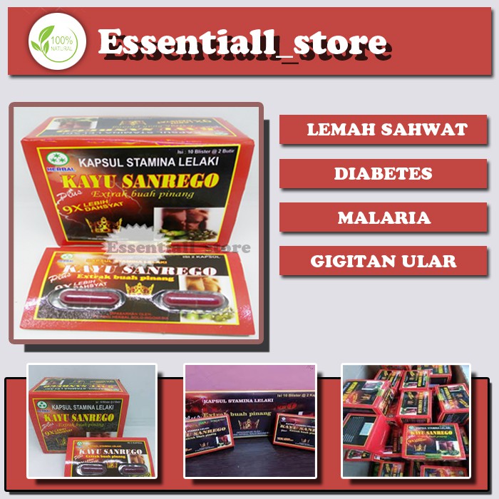 obat kuat herbal Kayu Sanrego | Kapsul Stamina Sanrego 10x isi 10 blister sc11