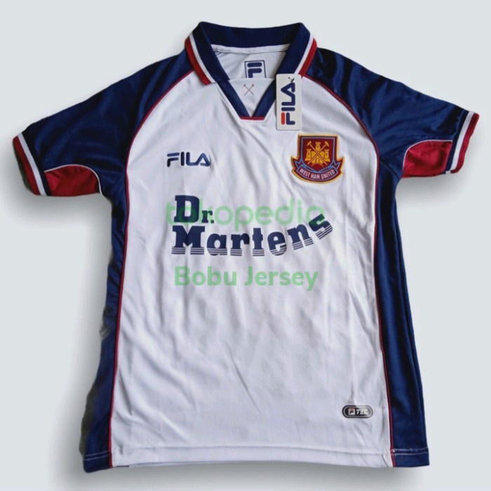 Jersey Retro West Ham Away 1999 99 Dr. Martens Grade Ori High Quality