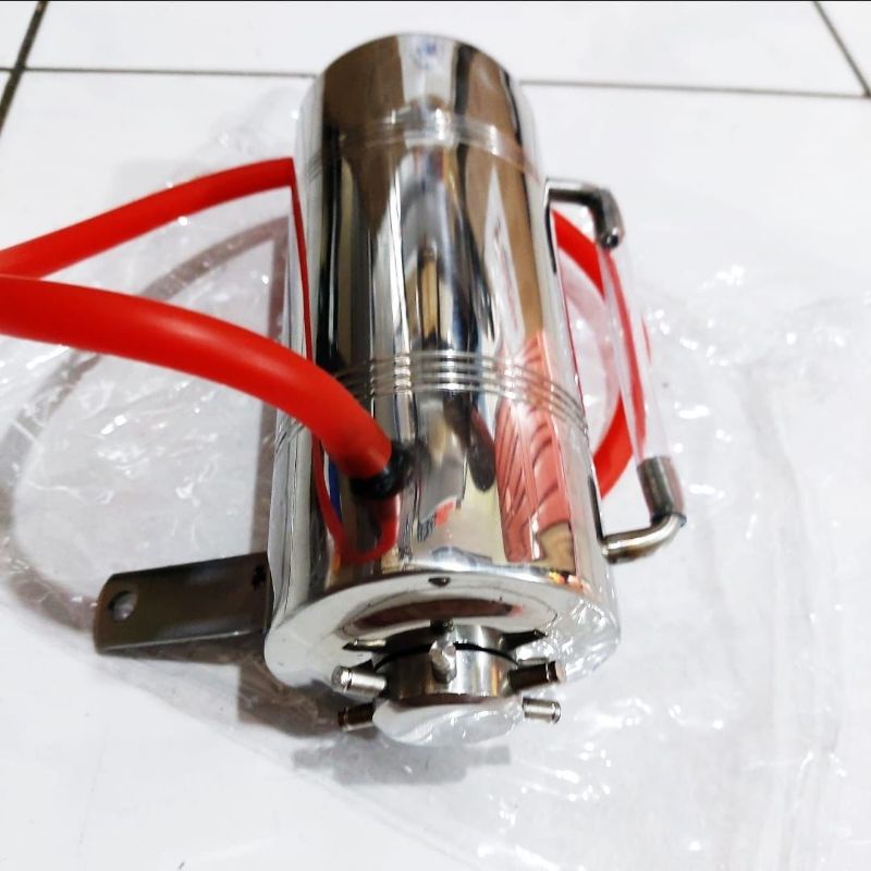 Tabung / Botol Oli Samping / Radiator Chrome Crome Stainles Ninja R RR Satria F1 Zr Rx king selang bensin