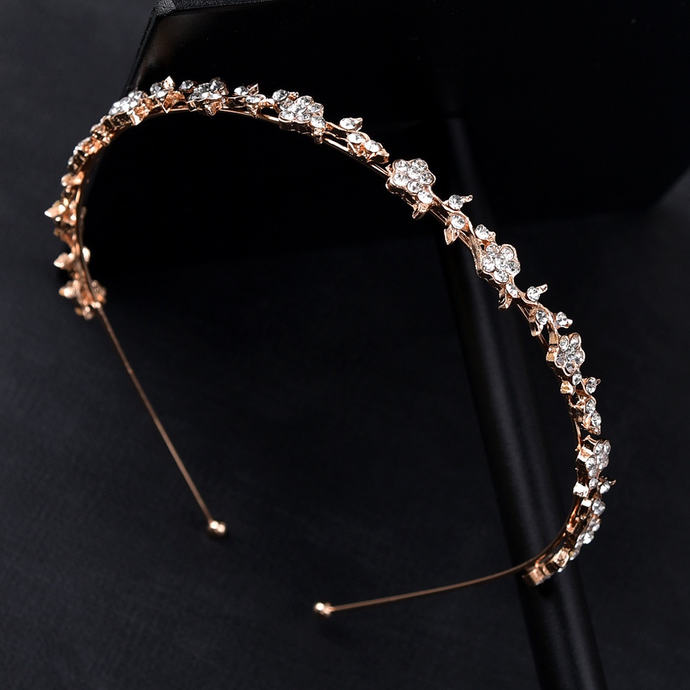 Headband Bentuk Bunga Kecil Bahan Alloy Untuk Hiasan Kepala Pengantin