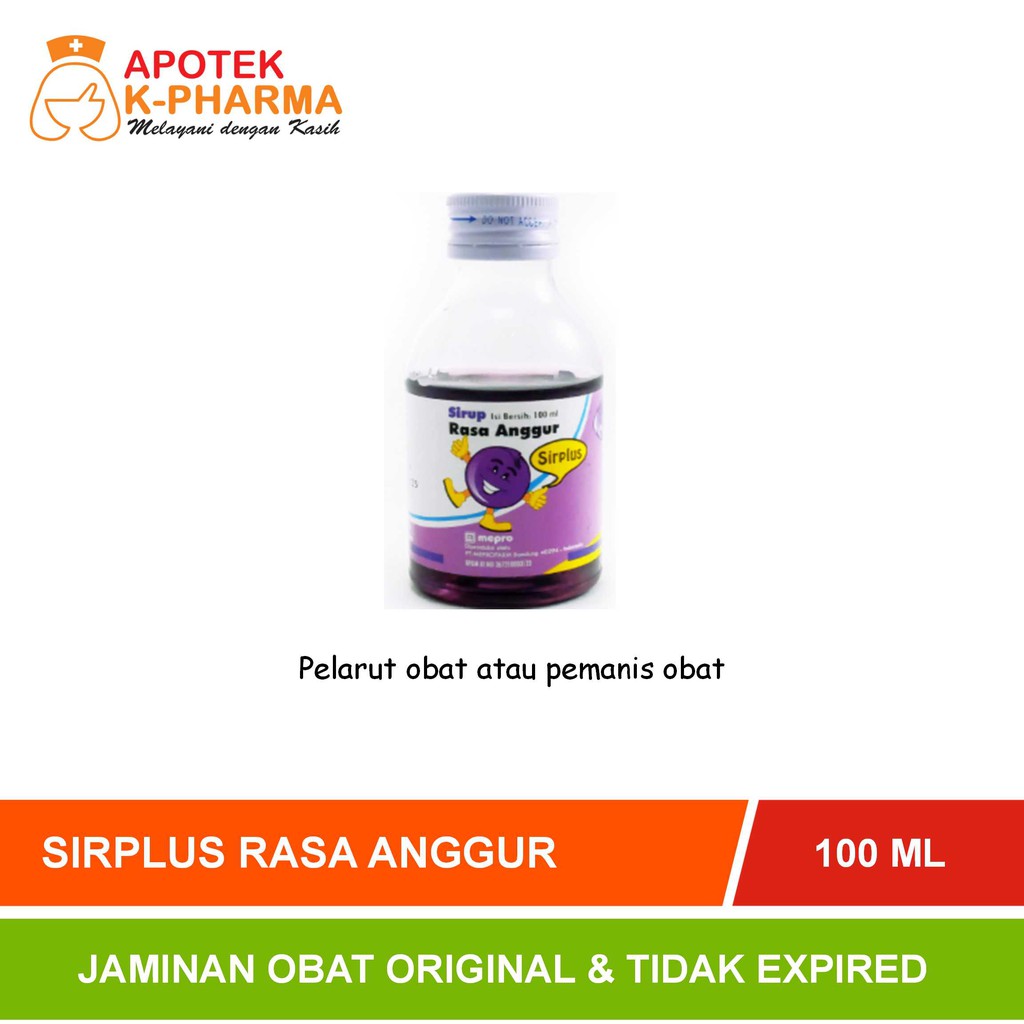 Sirplus Rasa Anggur Isi 100ml Obat Original Mepro
