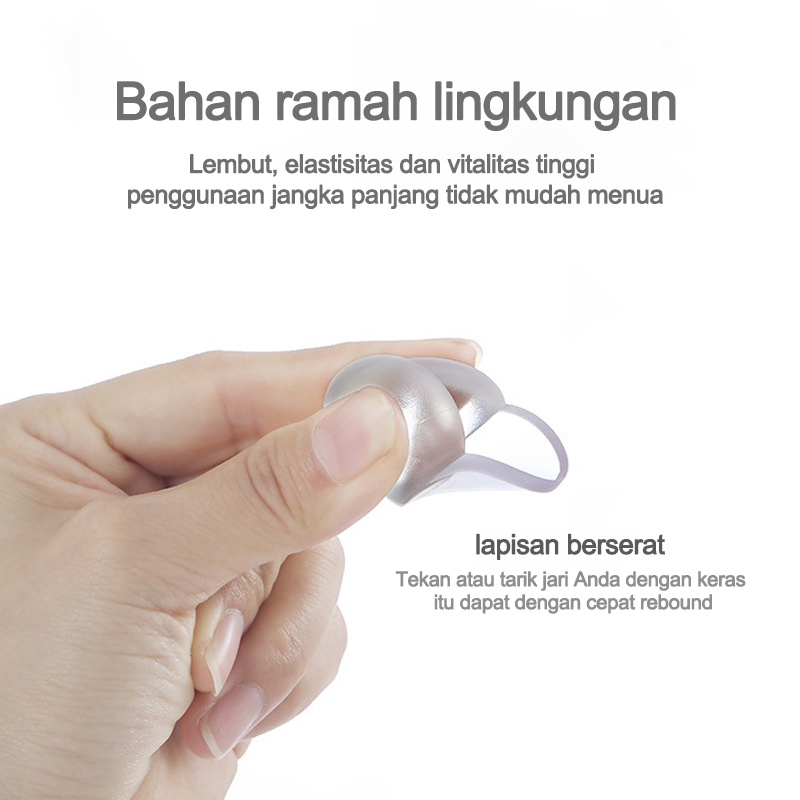 Pelindung Sudut Meja Oval Transparan/Silicone Pelindung sudut meja/Pengaman Siku Silicone Bening Karet 3M Ujung Kaca Kayu Lemari L33/34