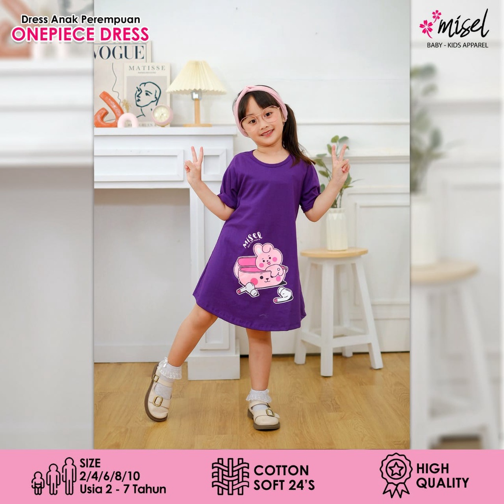 DRESS ANAK PEREMPUAN MICEL PREMIUM PENDEK-1