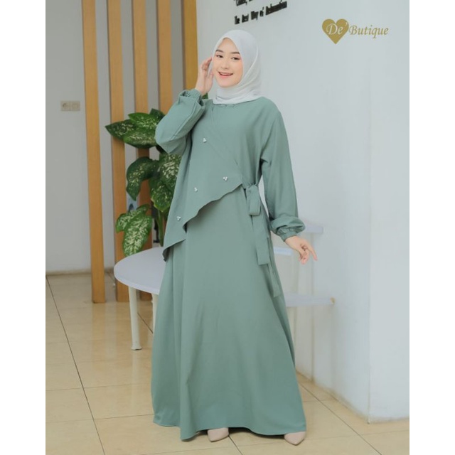 Chayra Dress by De Butique/Gamis mewah/Gamis Mutiara/Gamis lebaran/Gamis itycrepe