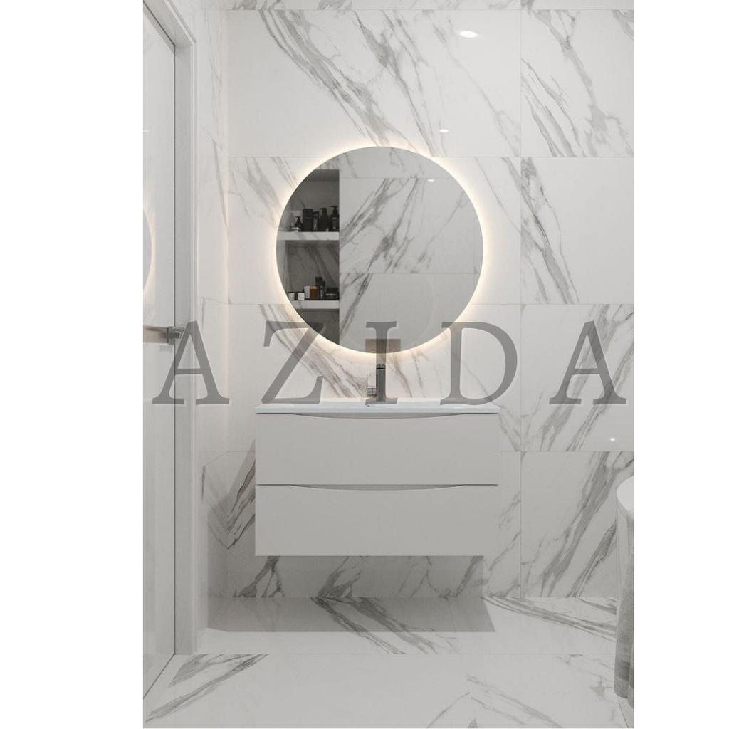 Cermin Bulat Gantung LED Cermin Aesthetic Cermin Dekorasi Cantik