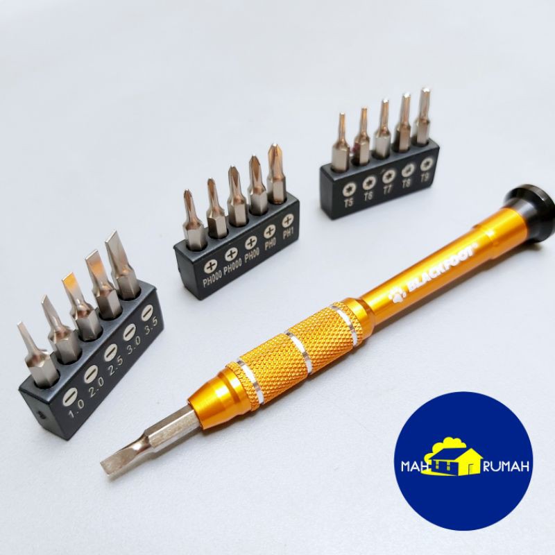 Obeng Screwdriver Set Arloji 17pcs Blackfoot