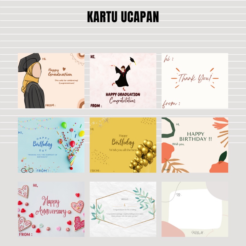 

KARTU UCAPAN GREETING CARD / GIFT CARD UNTUK TAMBAHAN