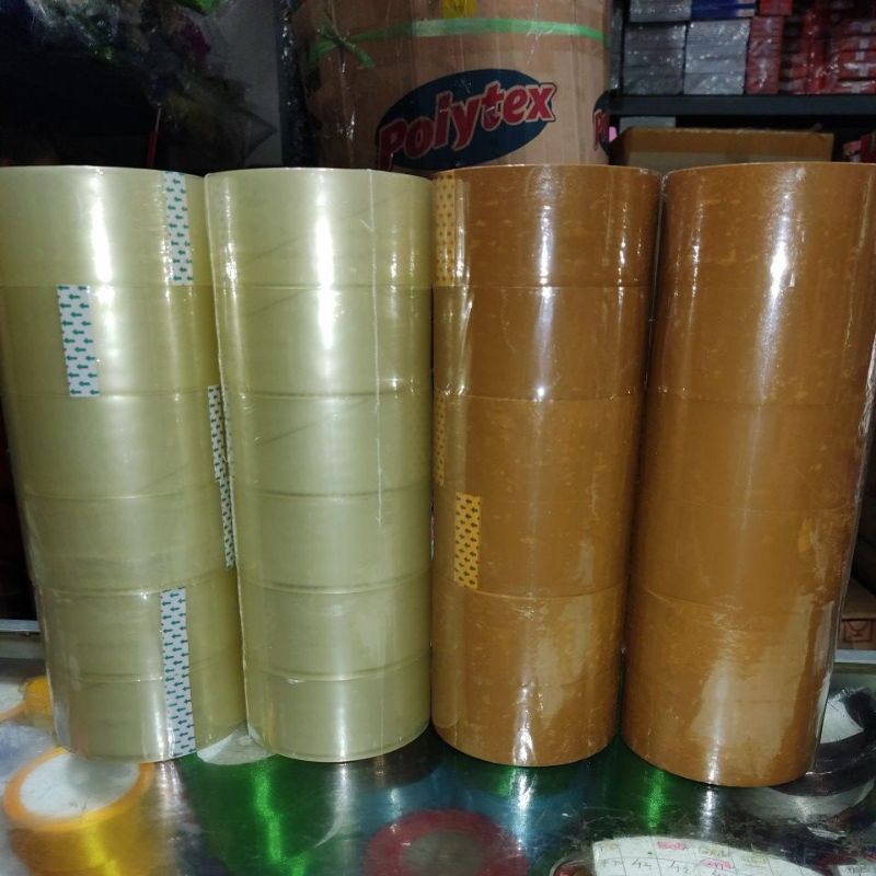 

HenJO LAKBAN BENING /COKLAT TEBAL Full 100 YARD isi 6 Rol