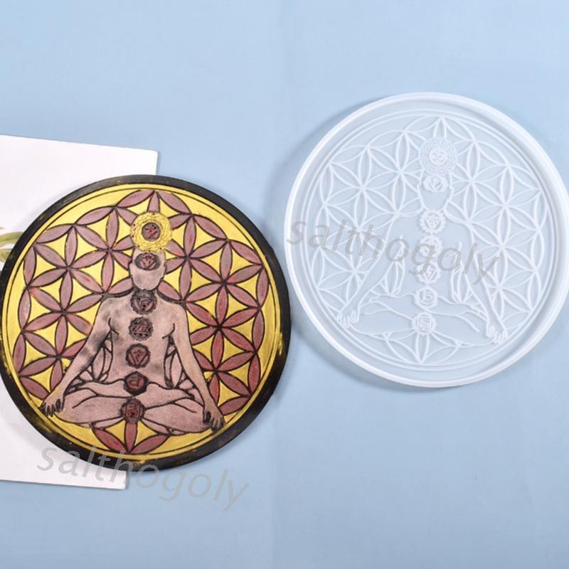 Cetakan Kristal Epoksi Resin Bahan Silikon Desain Astrolabe Tarot Astrologi