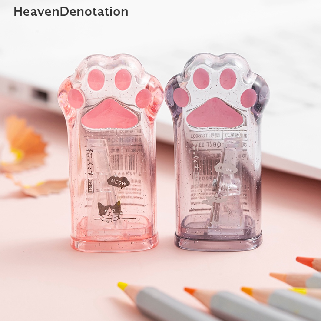 [HeavenDenotation] Cute Cat Paw Pencil Sharpener Kawaii School Supplies Student Prize Kids Gift