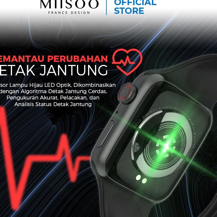 Paling Sesuai.. MIISOO Jam tangan SMARTWATCH T55, T500 strap bisa telfon  jam tangan Wanita Pria Izi