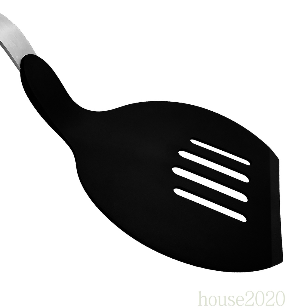 [HOUSE2020]Spatula Slotted Nylon Egg Turner with Stainless Steel Handle Non-Stick Pancake Flipper Tool for Kitchen