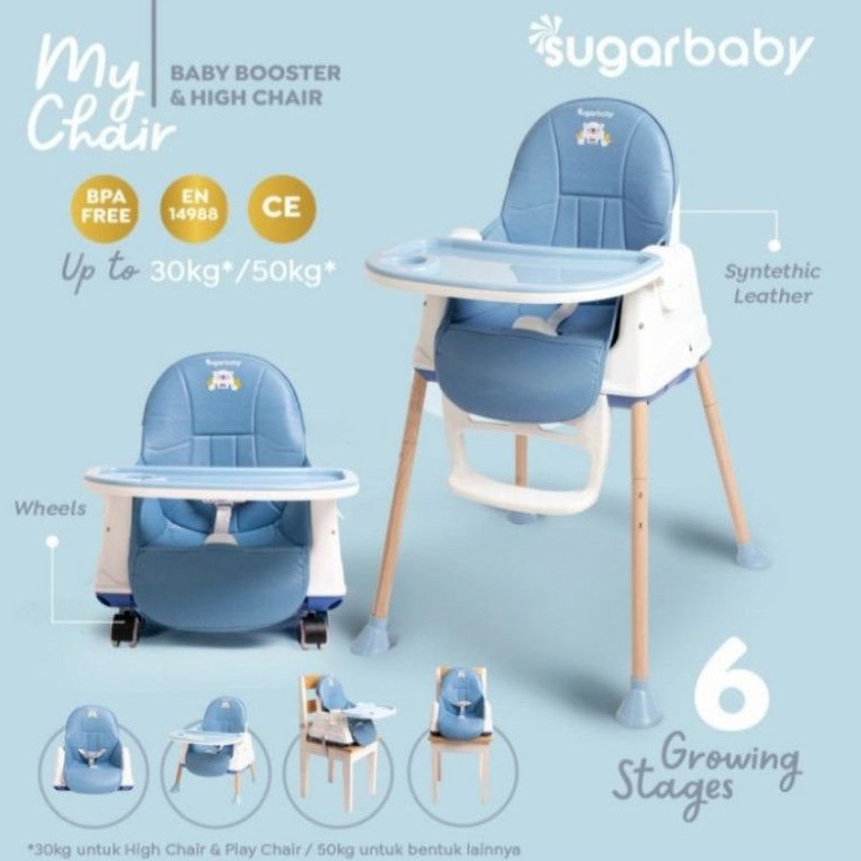 SUGAR BABY My Chair Baby High Chair Kursi Makan Bayi 6 Fungsi