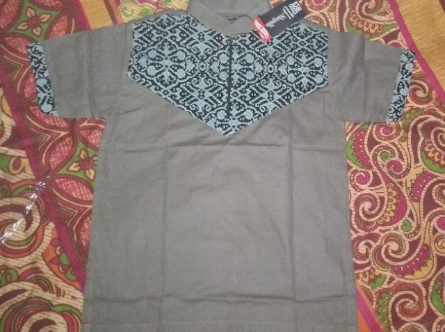 Koko Batik Abu / Koko Couple/ Koko  Katun Ayah Anak Neo